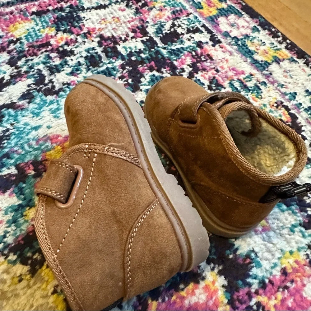 Cat & Jack Faux Shearling Boots Toddler Size 6 Brown